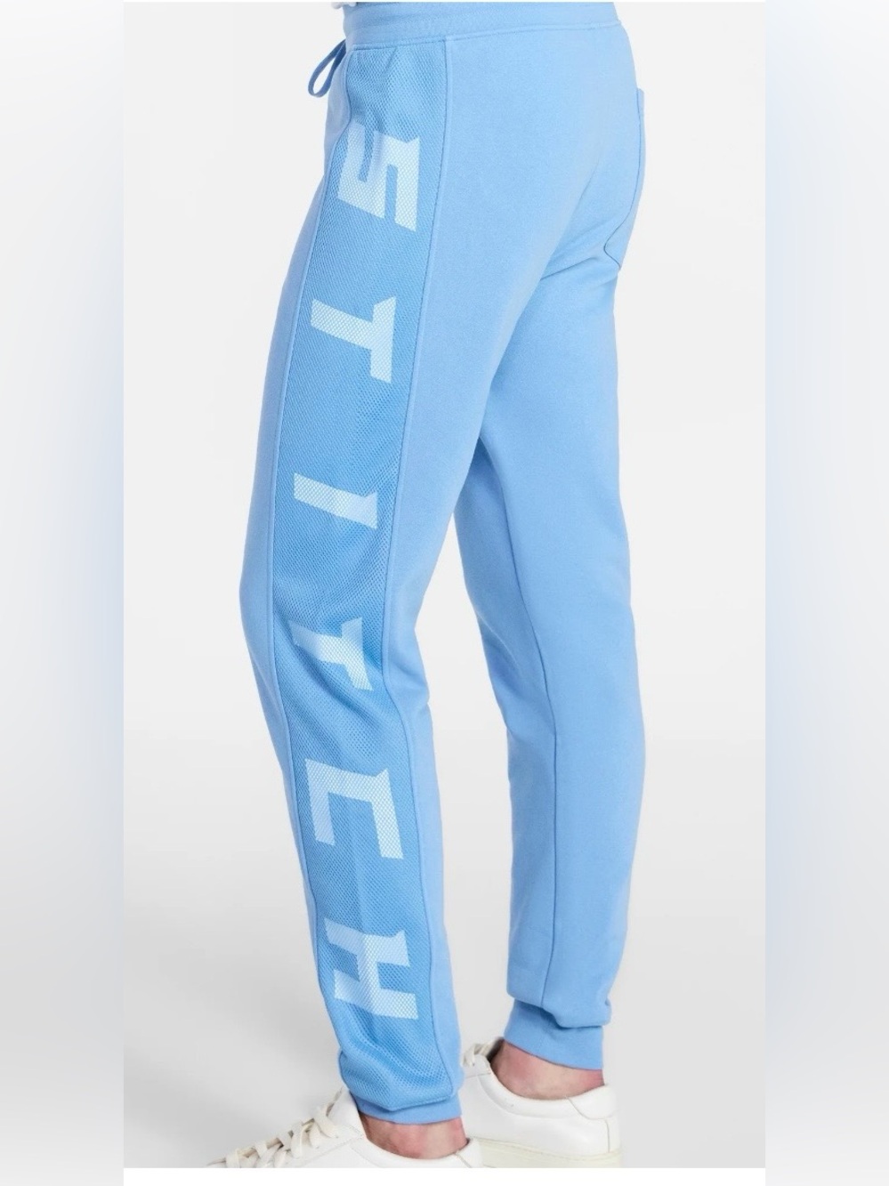 Light Blue Men’s Casual Drawstring Sweatpants with Stitch Character - Picture 3 of 4